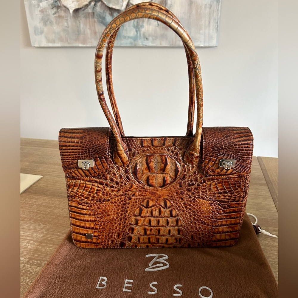 Besso Genuine Leather Alligator embossed Bag